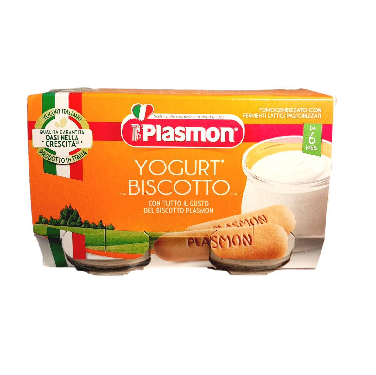 PLASMON BABY FOOD PUREE FRUIT GR 120 X 2 YOGURT AND COOKIES – myDelibox