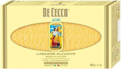 Lasagne no. 112 All'uovo De Cecco 500 g -  : Épicerie